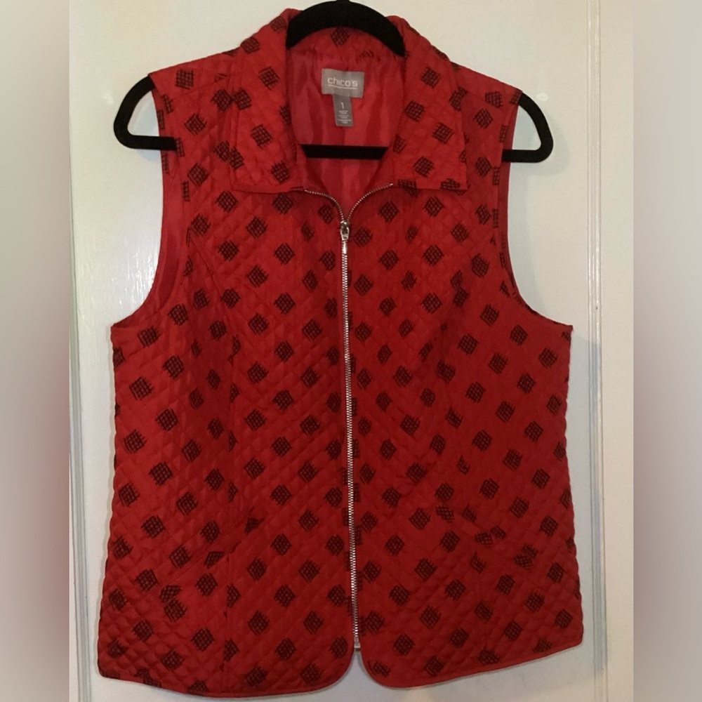 Chico’s Women’s Quilted Vest Sz1 (US Medium 8)